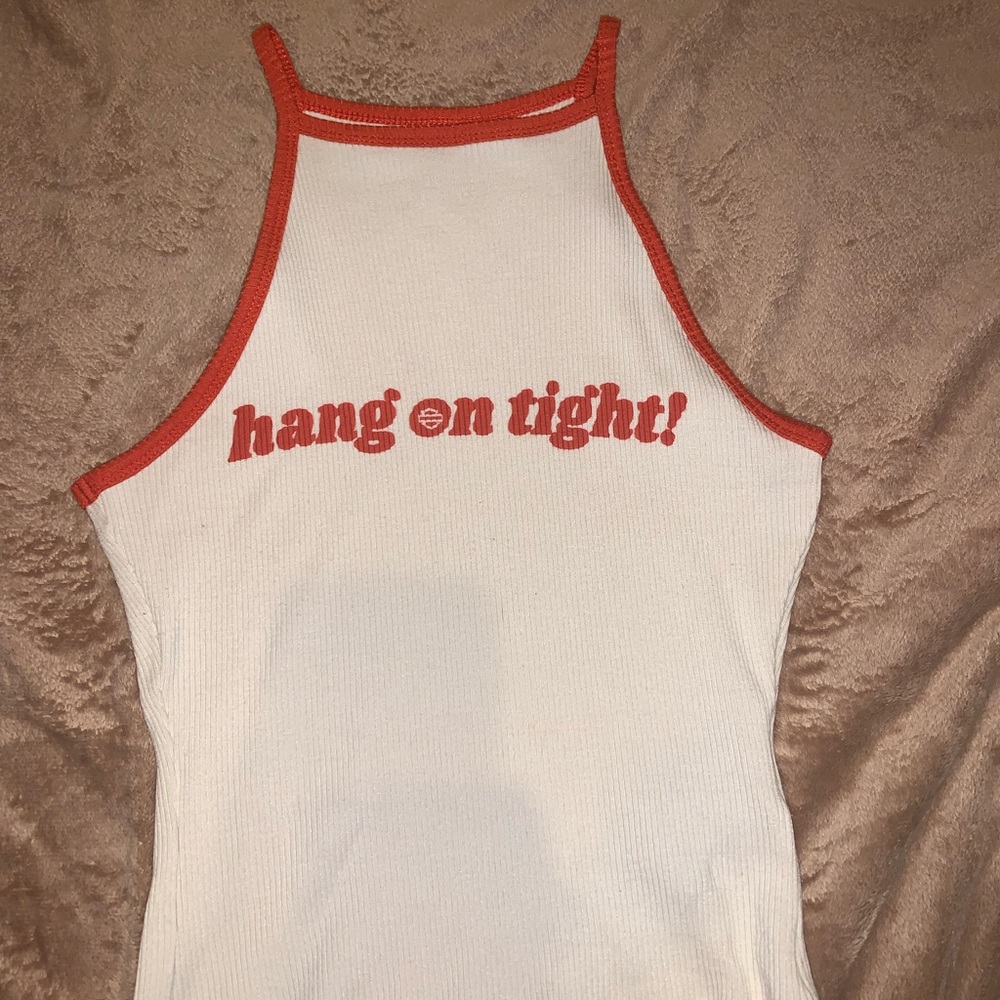 Harley Davidson high neck Crop Tank Top